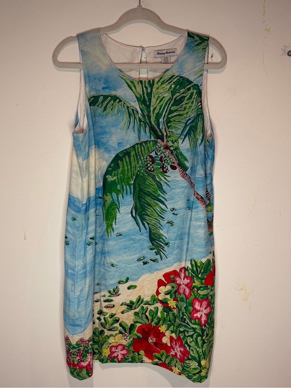 Tommy Bahama Blue Palm & Floral Shift Dress